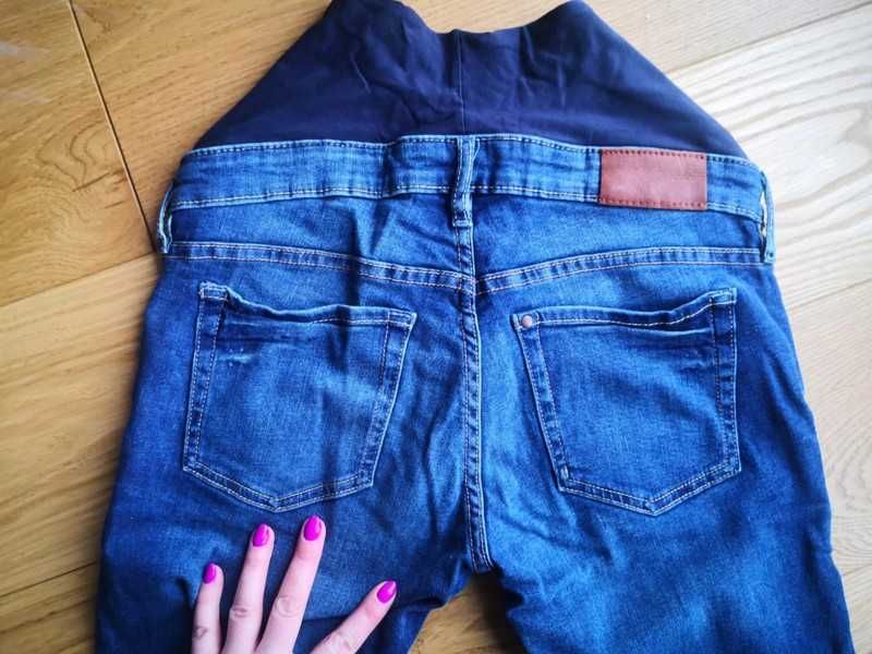 Spodnie ciążowe H&M. R. 38, delikatnie rozszerzana nogawka.