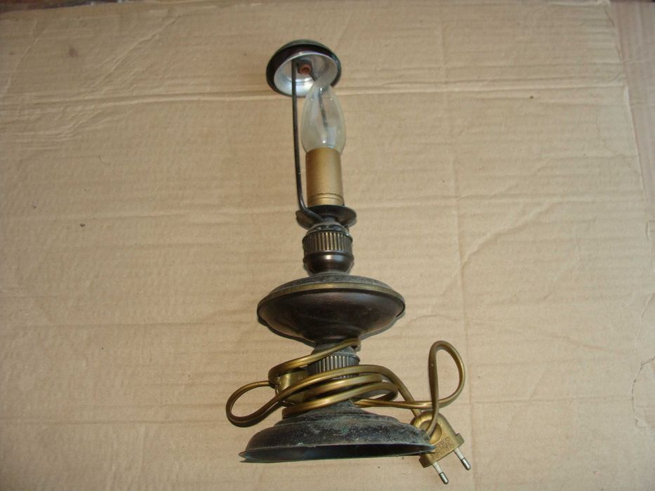 Candeeiro Castanho Antigo - a funcionar