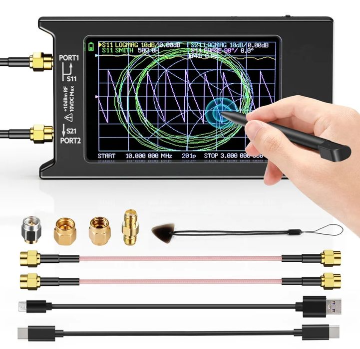 Векторный анализатор NanoVNA-H4, SD (10Кгц-1500Мгц)