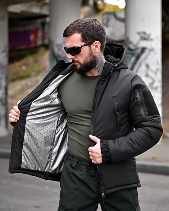 Зимова тактична куртка ГУР Omniheat чорна, зимняя тактическая куртка