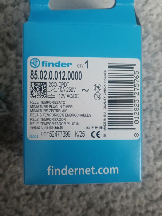 Relé 12V AC/DC Temporizado (10A -250V) NOVO