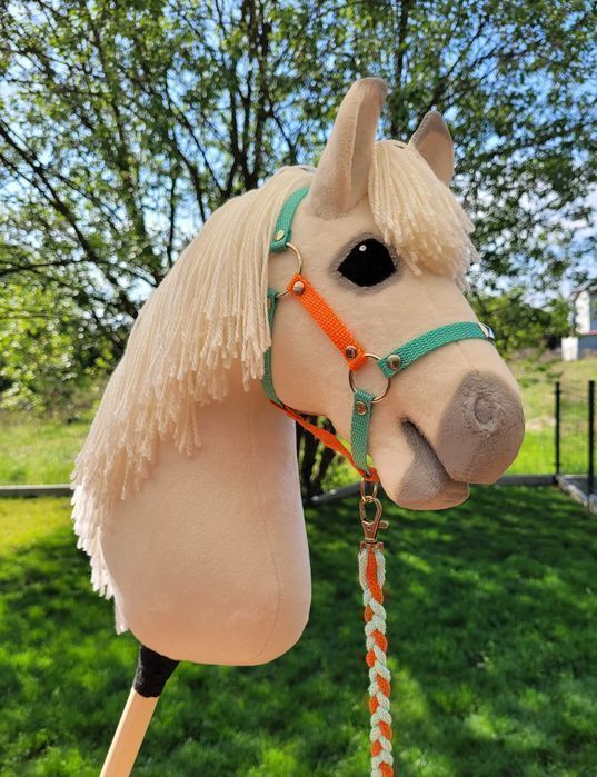 Konik Hobby Horse A4 ręcznie szyty z minky, zestaw z ogłowiem #53