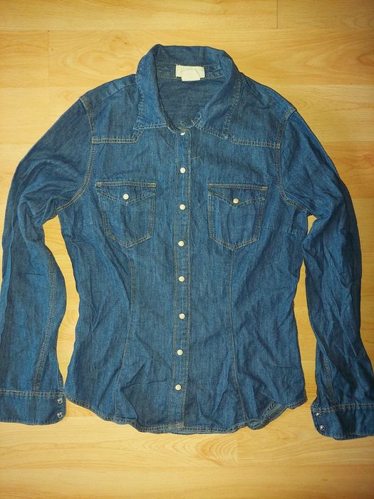 &Shirt | koszula jeansowa dżinsowa denim | guziki | kołnierzyk