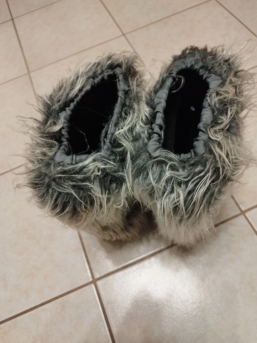 Buty futrzane puszyste