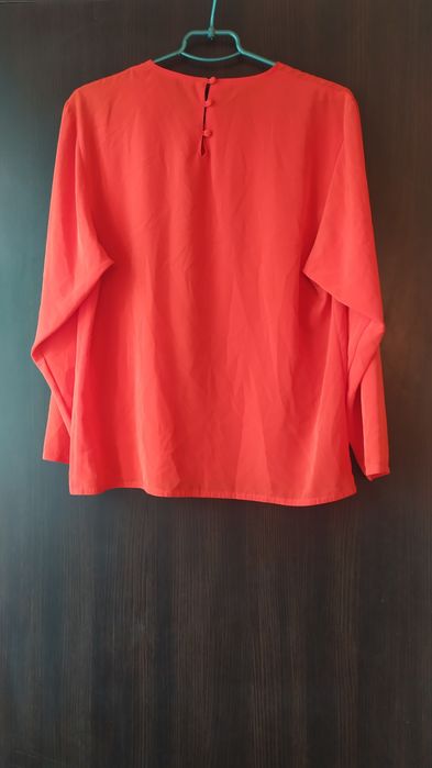 Жіноча блузка морквяного кольору женская шелковая блузка блуза