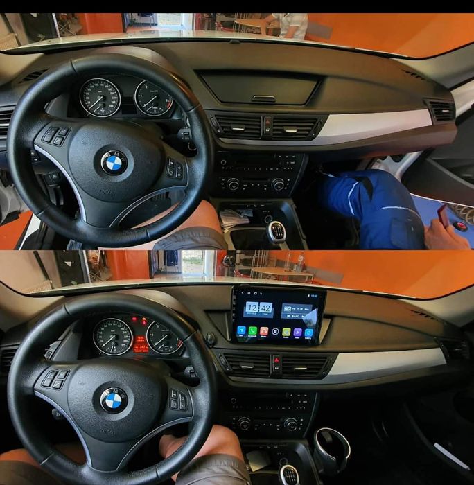 Entregas grátis Zona Grande Porto Rádio Android 14 BMW X1 E84 (Novo)