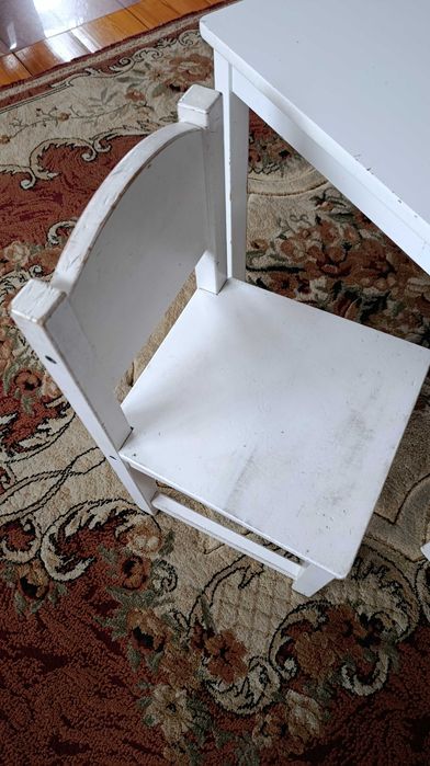 Drewniany stolik plus krzesło Ikea Kritter