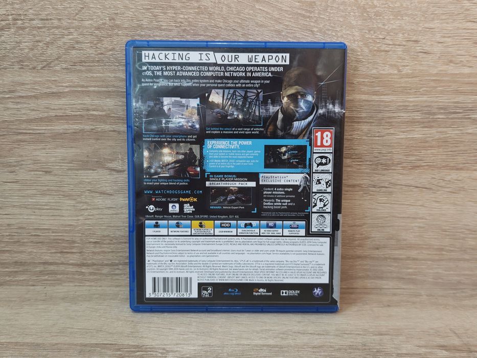 Watch dogs gra ps4 playstation 4 action przygodowa open world