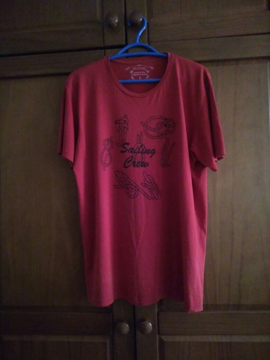 T-shirt vermelha "Sailing Crew"