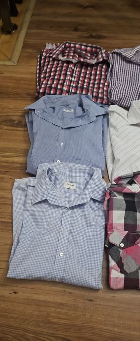 Eleganckie koszule z krótkim i długim rękawem meskie 42/43