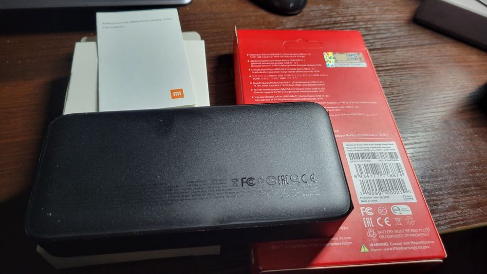 Xiaomi Redmi 18W Fast Charge Power Bank 20000 mAh Black