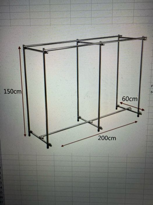 Stojak odzieżowy gondola 2m