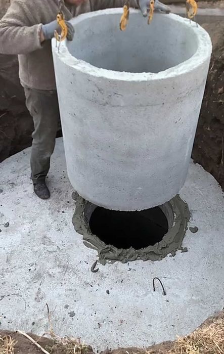 Кільця бетонні КДЦ:89:99. Білогородка. Для септика. Монтаж