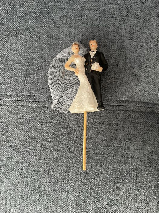 Para Młoda figurka na patyku dekoracja ślub