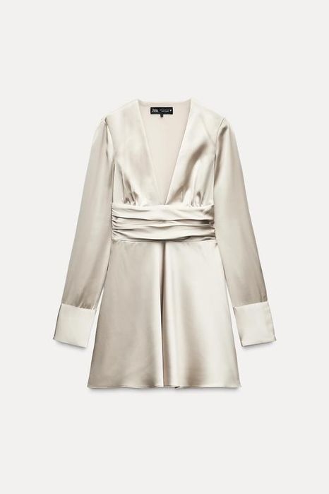 Сатиновое платье Zara, размер М