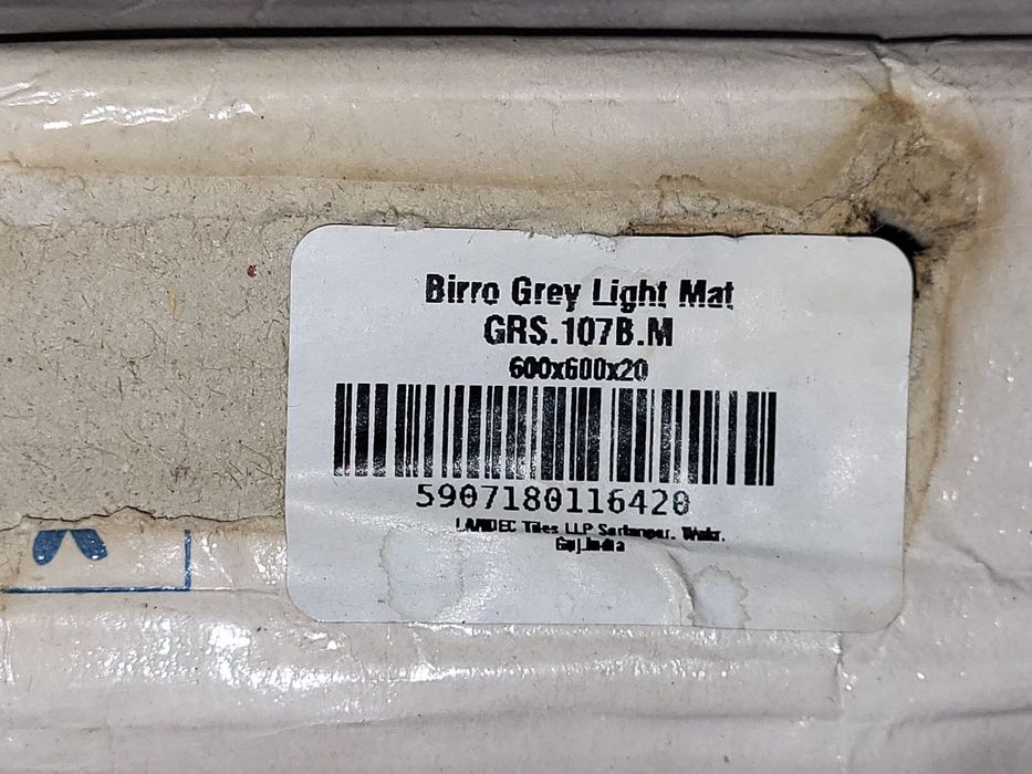 Gres szkliwiony Birro Ceramstic 60 x 60 x 2 cm light grey, 12 szt.
