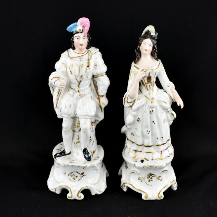 Par de figuras Porcelana Vieux Paris, séc. XIX