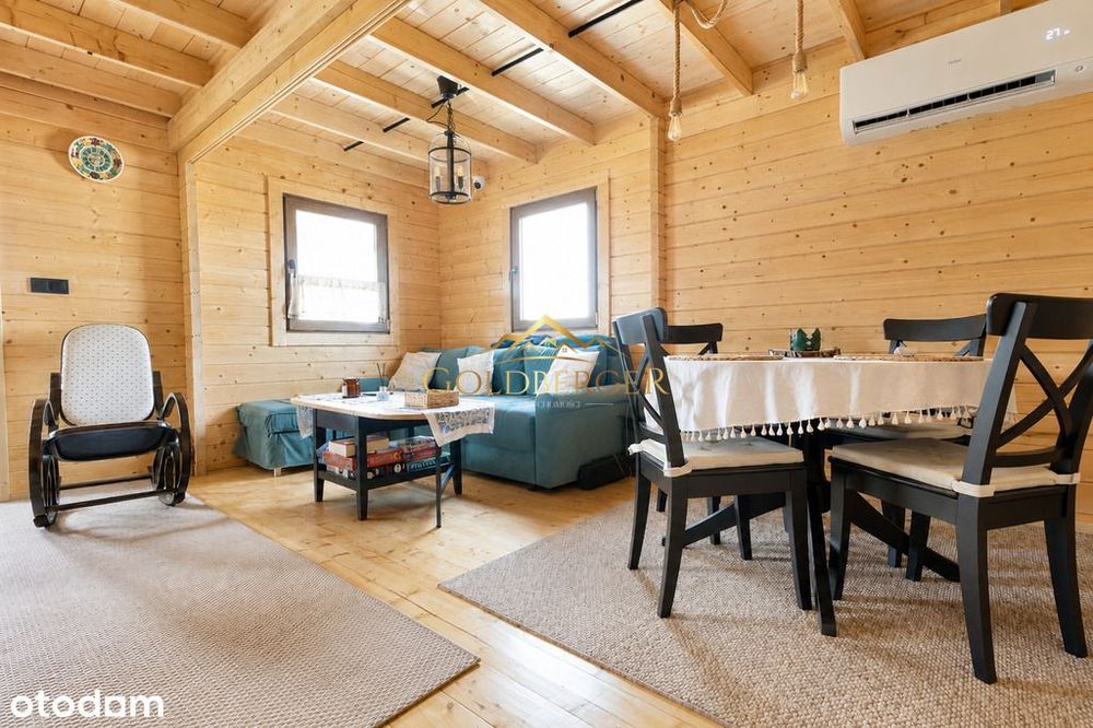 Drewniany dom całoroczny | 74 m² | Działka 1 199 m