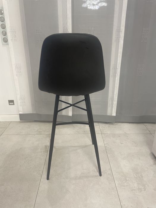 Krzeslo hoker ekoskora czarne