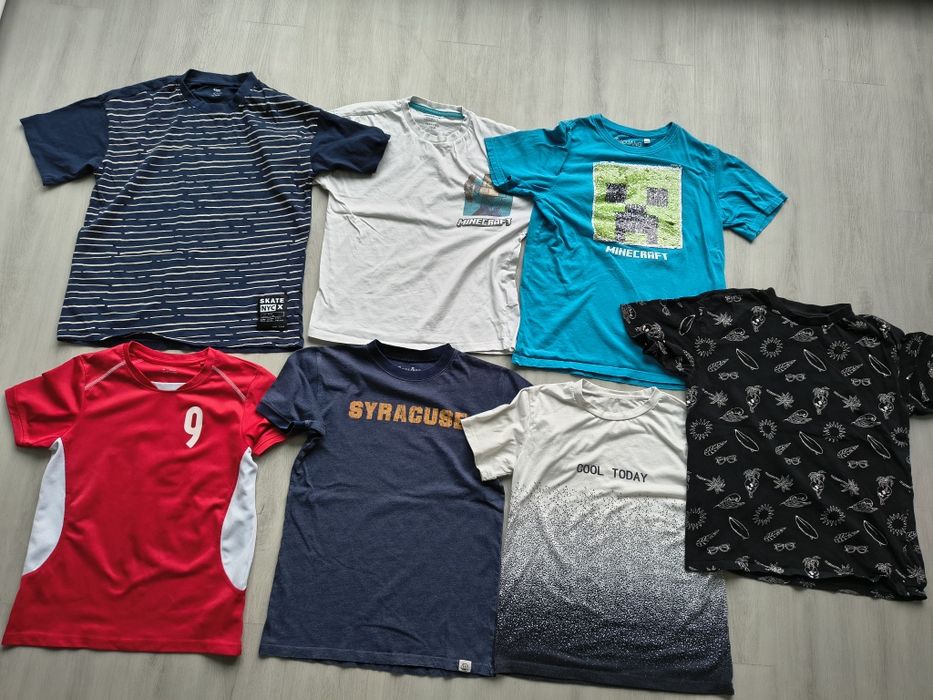 7 x t-shirt z krótkim rękawem - rozmiar 158