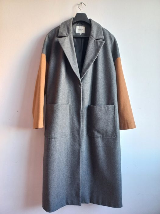 Kappahl płaszcz oversize długi wełna XL