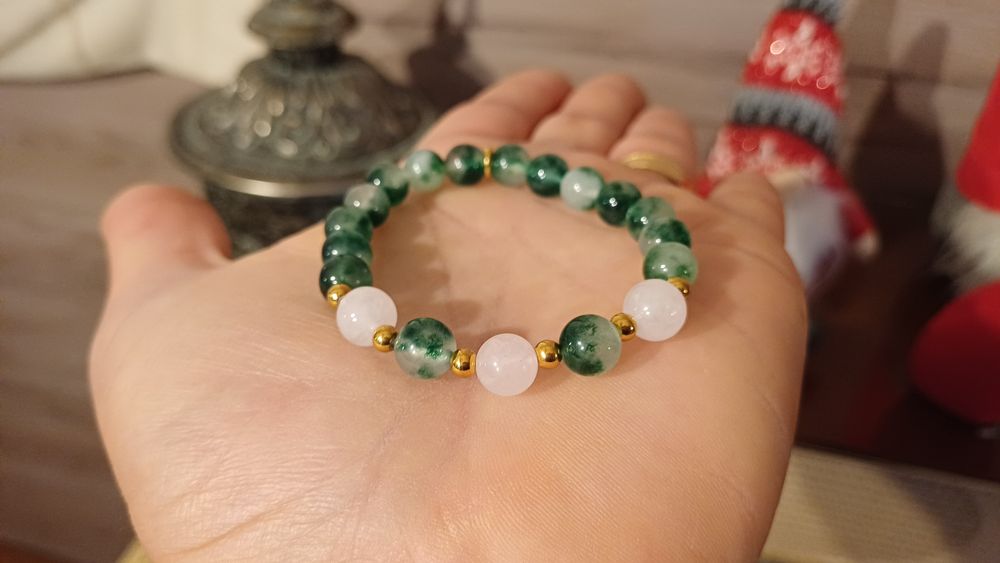 Pulseira Feminina Verde Calcedónia- PulseirasMe4You