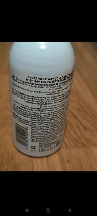 Pantene suchy szampon w piance 180ml