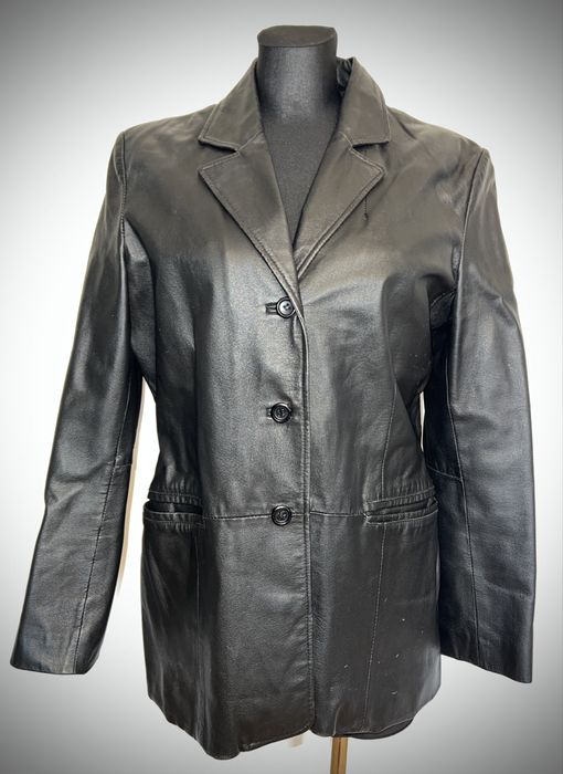 Kurtka, płaszcz, skórzana, damska, Modern Classic, r. 38