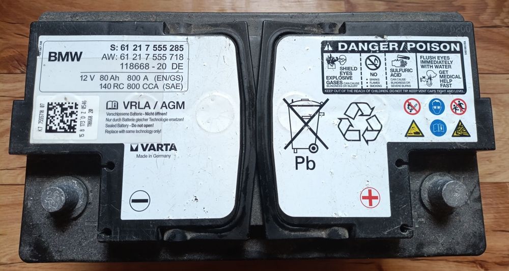 Акумулятор з BMW AGM 12V 80Ah