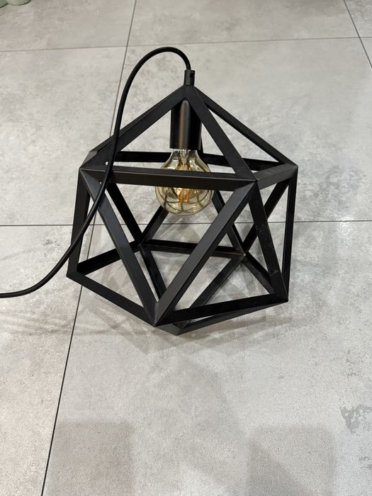 Lampa sufitowa loft 30 cm czarna