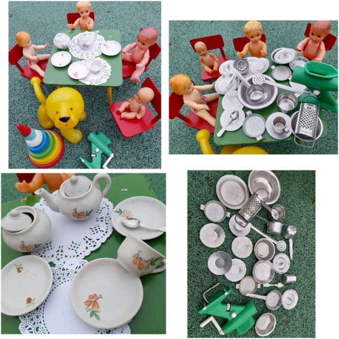 Игрушки СССР:танк,автомат-М,Кукла ГДР, солдатики