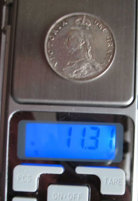 Серебряная монета Великобритании, флорин 1887