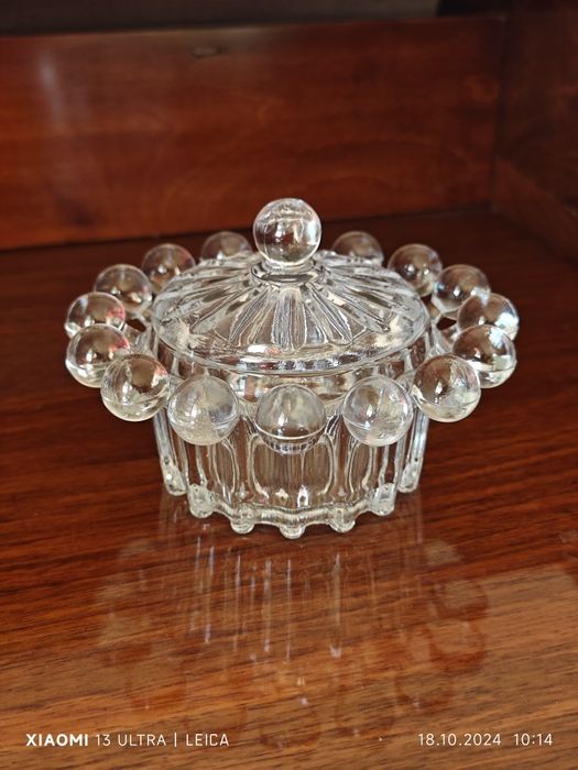 Bomboniera radiant cukernica z pokrywką Ząbkowice Drost witrynowy stan