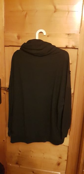 Bluza bluzka ZARA oversize czarna kołnierz jak szalik M