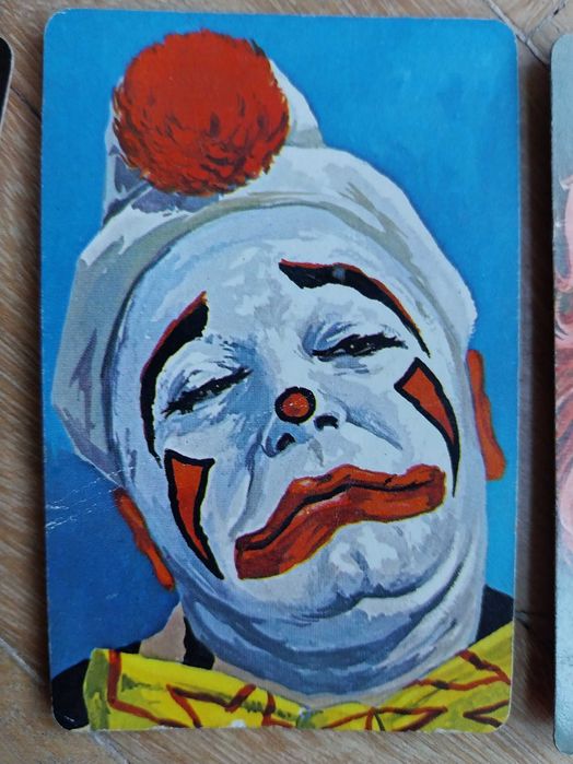 cartas de jogar: circo e palhaços, da década de 1970