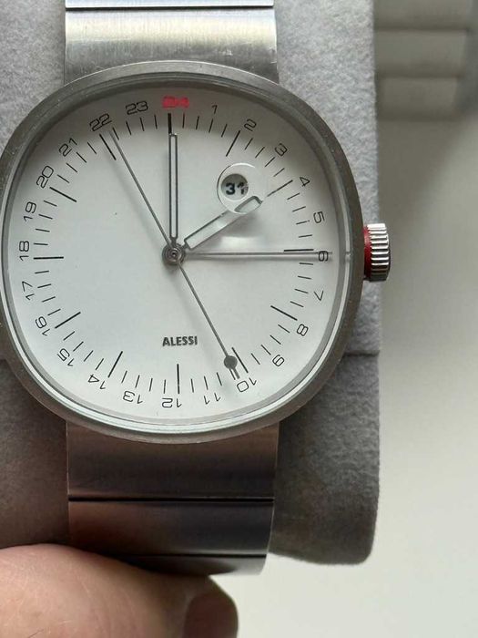 Relógio Alessi GMT Swiss Quartz - Pulseira Integrada - BATERIA NOVA