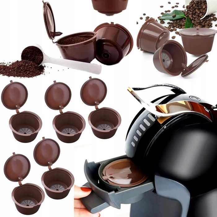 5x Kapsułki wielokrotnego użytku ekspresu zamiennik zestaw kapsułek