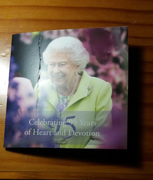 5 libras, 0,925 prata proof 95° aniversário Isabel II