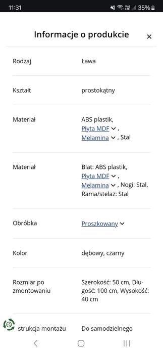 Stolik kawowy, ława jysk