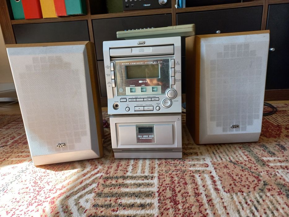 Mini wieża JVC, radio, CD, magnetofon