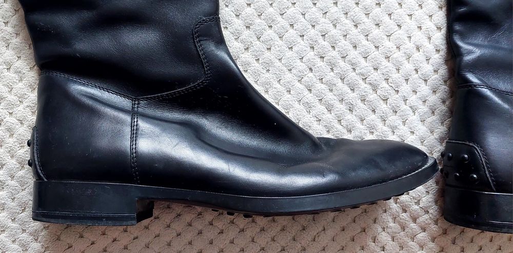 Długie skórzane kozaki Tod's