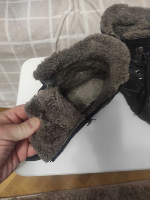 Зимові черевики, чорні, фірма GSask, 35 розмір 22,5 см для хлопчика