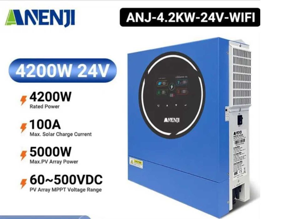 Гібридний інвертор Anenji 4 .2 квт остання прошивка 2025 WIFI