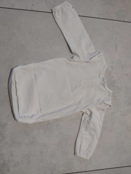 Piękne białe body niemowlęce roz.74 z Newbie