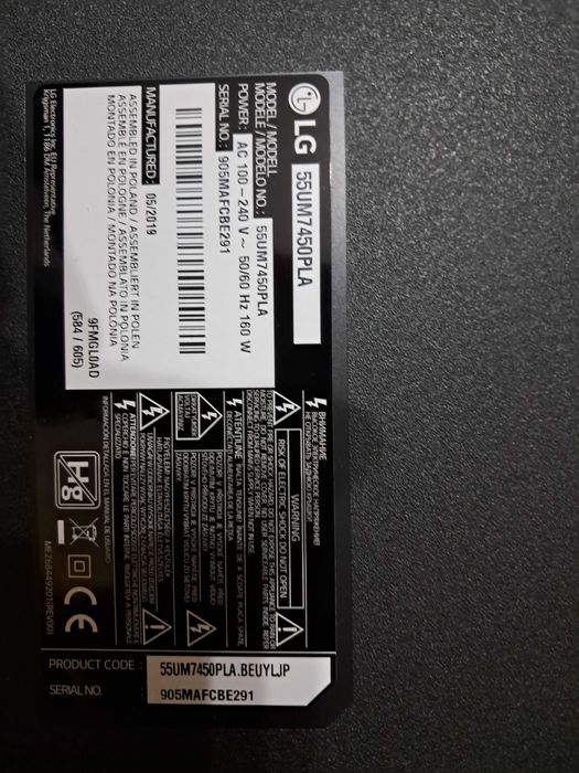 Smart TV LG 55 55UM7450PLA