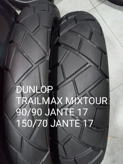 pneu seminovo  mota 150-70-jante 17÷90/90 jante 21 dunlop traimax mixt