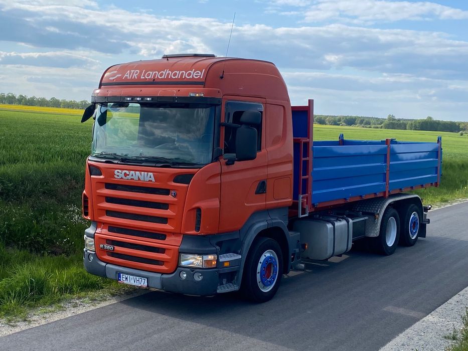 Scania R380  Scania R380 wywrotka kiper 6x2 tylna oś skrętna cała na poduszce
