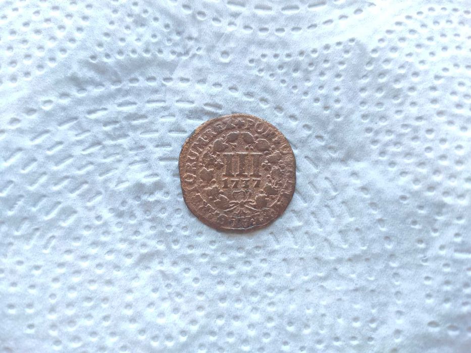 Moeda III Reis 1737 (RESERVADA)