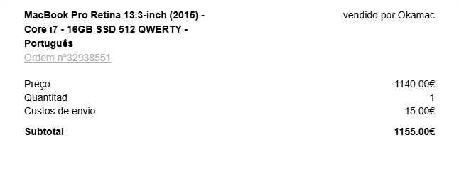 MacBook Pro (2015) I7 16GB RAM 500GB SSD
