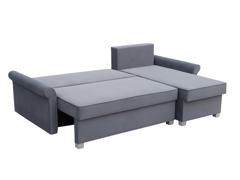 Pikowany narożnik z funkcją spania CLEO + 2 pojemniki na pościel!